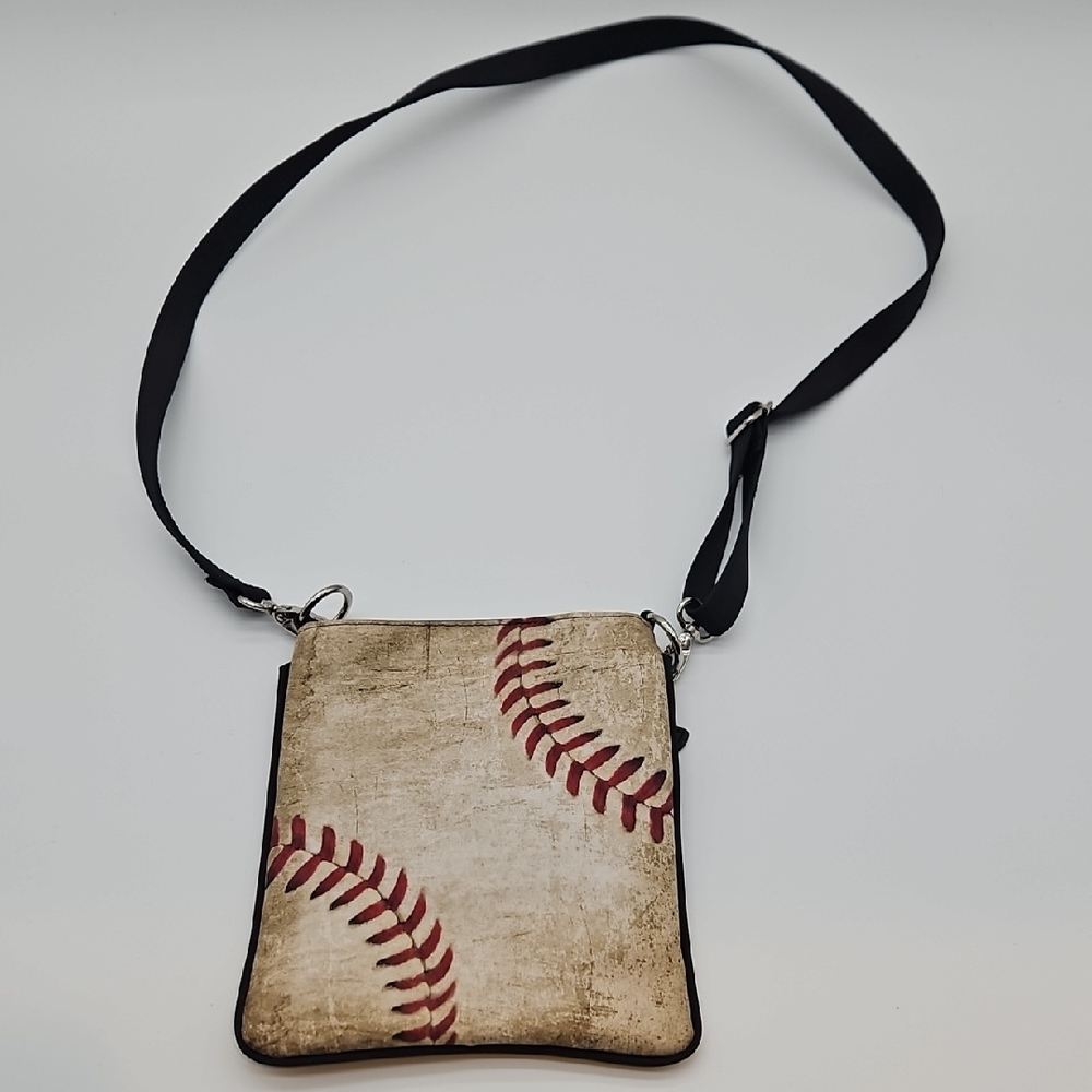 Baseball Print Crossbody Bag Purse